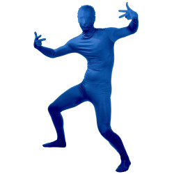 D√©guisement seconde peau bleue adulte  