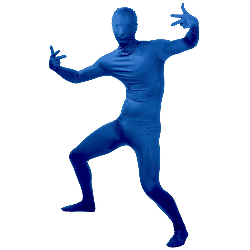 D√©guisement seconde peau bleue adulte  