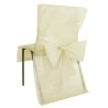 10 Housses de chaise premium ivoire 50 x 95 cm avec n?uds  