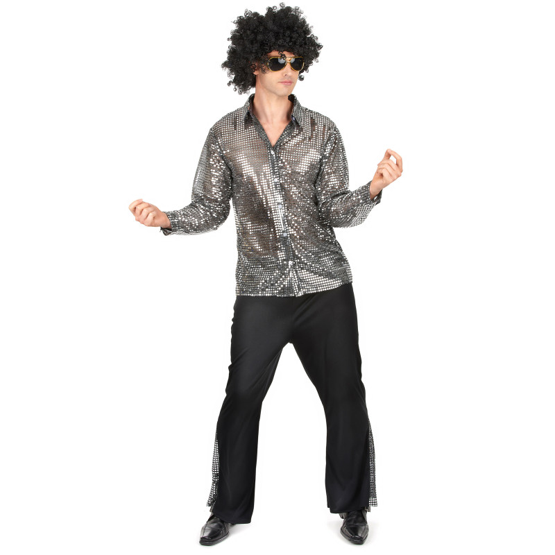 D√©guisement disco argent√© homme  