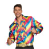 Chemise disco arc-en-ciel adulte  