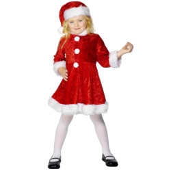 D√©guisement M√®re No√´l effet velours fille  