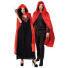 Cape rouge aspect velours 120 cm adule Halloween  