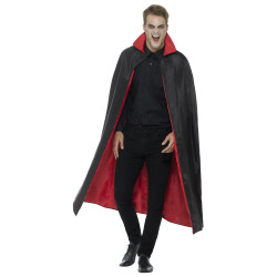 Cape satin√©e vampire r√©versible 125 cm adulte Halloween  