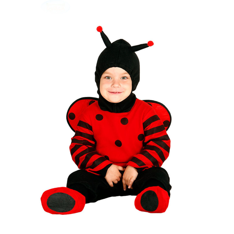 D√©guisement combinaison coccinelle avec capuche b√©b√©  