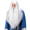 Perruque magicien avec barbe adulte  