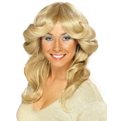 Perruque blonde ann√©es 70 femme  