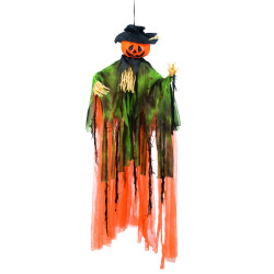 D√©coration √† suspendre √©pouvantail citrouille Halloween 1 m  