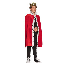 Cape roi rouge 80 cm enfant  