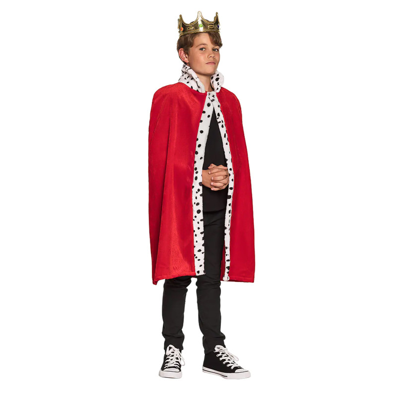 Cape roi rouge 80 cm enfant  