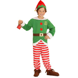 D√©guisement elfe ray√© enfant No√´l  