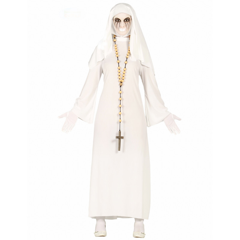 D√©guisement nonne blanche fant√¥me femme  