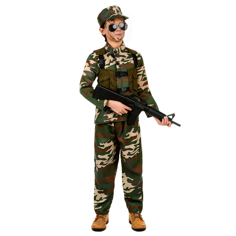 D√©guisement militaire vert gar√ßon  
