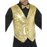 Gilet or √† sequins adulte  