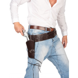 Ceinture bandit du western avec √©tui adulte  