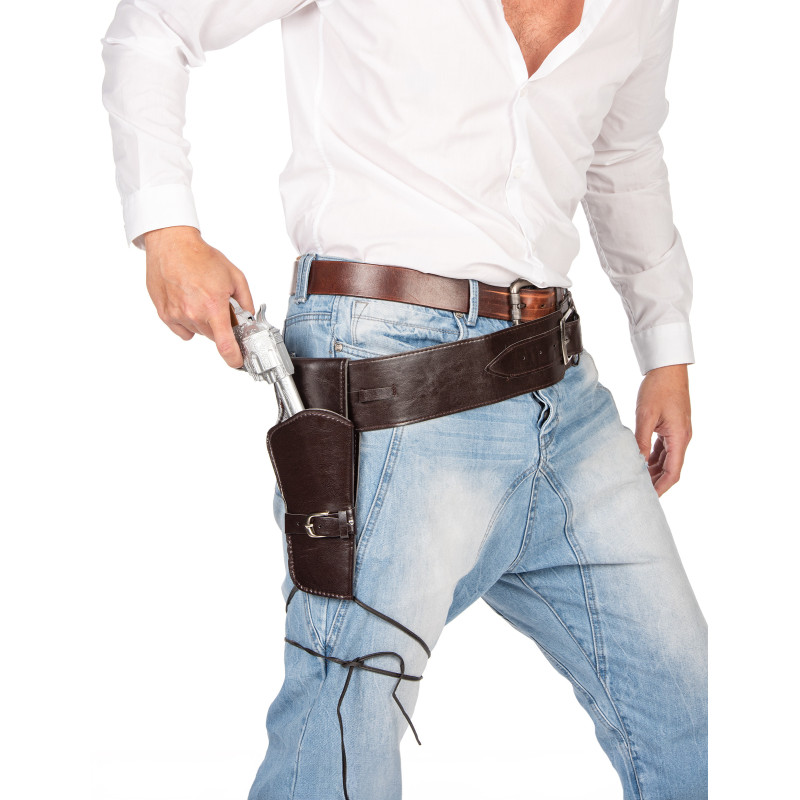 Ceinture bandit du western avec √©tui adulte  