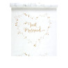 Tapis de c√©r√©monie just married blanc et or 10 m x 75 cm mariage chic  