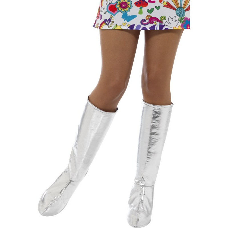 Couvre-bottes argent√©es femme  
