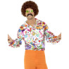 Chemise satin√©e hippie ann√©es 60 homme  