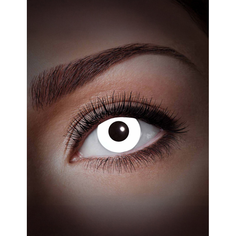 Lentilles fantaisie UV blanc 1 mois adulte  