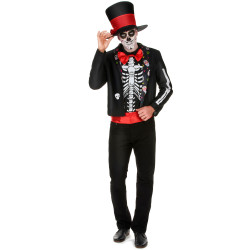 D√©guisement Squelette motifs Dia de los muertos homme  