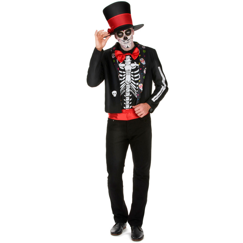 D√©guisement Squelette motifs Dia de los muertos homme  