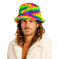 Bob en poils multicolore adulte  