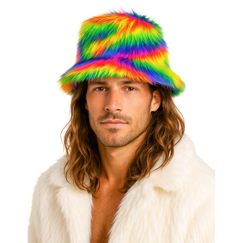 Bob en poils multicolore adulte  