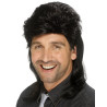 Perruque mulet noire homme  