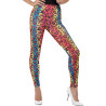 Legging l√©opard multicolore adulte  