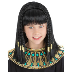 Perruque reine Egyptienne noire enfant  