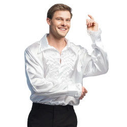 Chemise disco blanche homme  