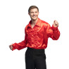 Chemise disco rouge homme  
