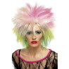 Perruque courte multicolore punk femme  