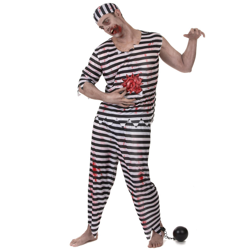D√©guisement prisonnier zombie effrayant homme  