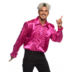 Chemise disco rose homme  