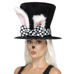 Chapeau haut de forme lapin adulte  