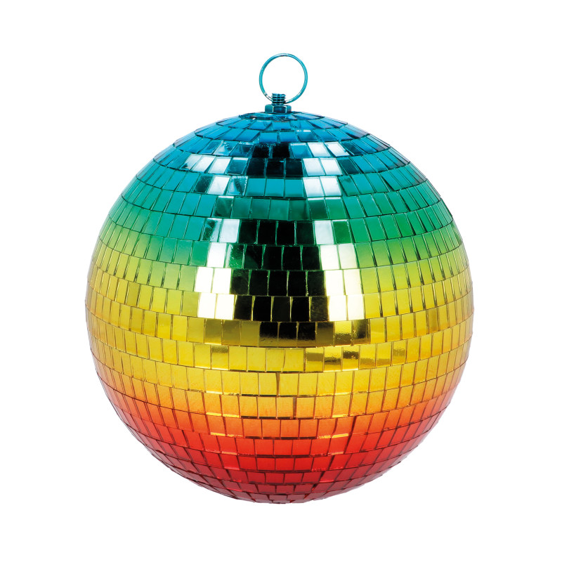 Boule √† facettes disco arc en ciel 20 cm  