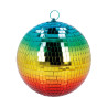 Boule √† facettes disco arc en ciel 20 cm  