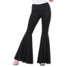 Pantalon disco noir pattes d'√©lephant femme  
