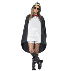 Poncho pingouin adulte  