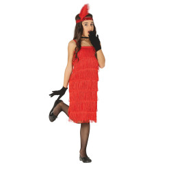 D√©guisement charleston rouge fille  