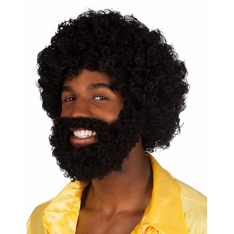 Perruque Mambo avec barbe et moustache Adulte  