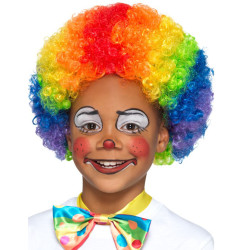 Perruque clown multicolore enfant  