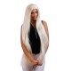 Perruque longue blond noir femme - Déguisement princesse femme The Duck