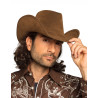 Chapeau de cowboy effet peau marron adulte  