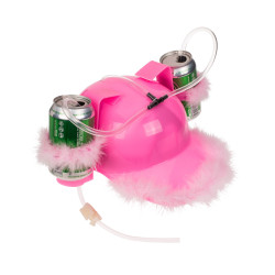 Casque anti soif rose √† plumettes  