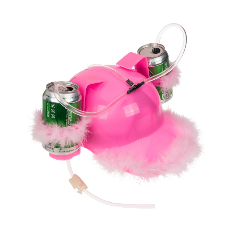 Casque anti soif rose √† plumettes  