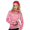 T-shirt ray√© rouge et blanc adulte  