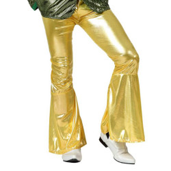 Pantalon disco homme or  